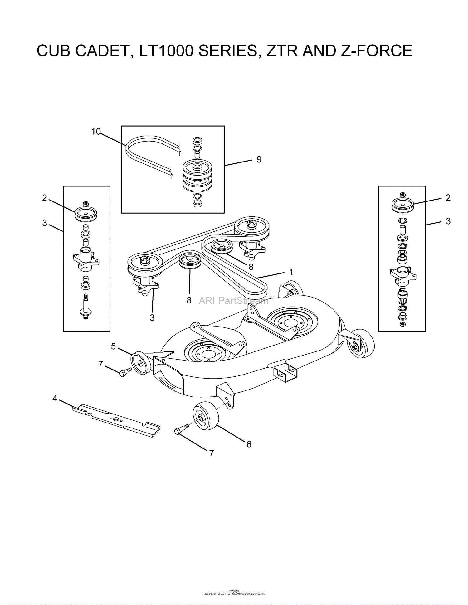 cub cadet spindle assembly diagram