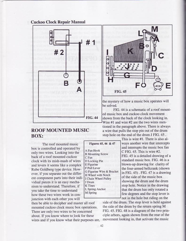 cuckoo clock parts diagram