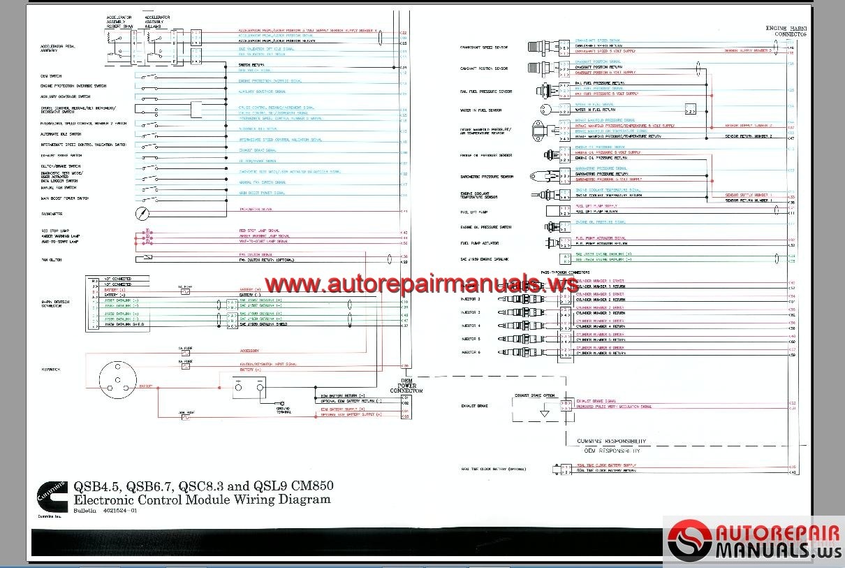 cummins ism cm875 control module wiring diagram