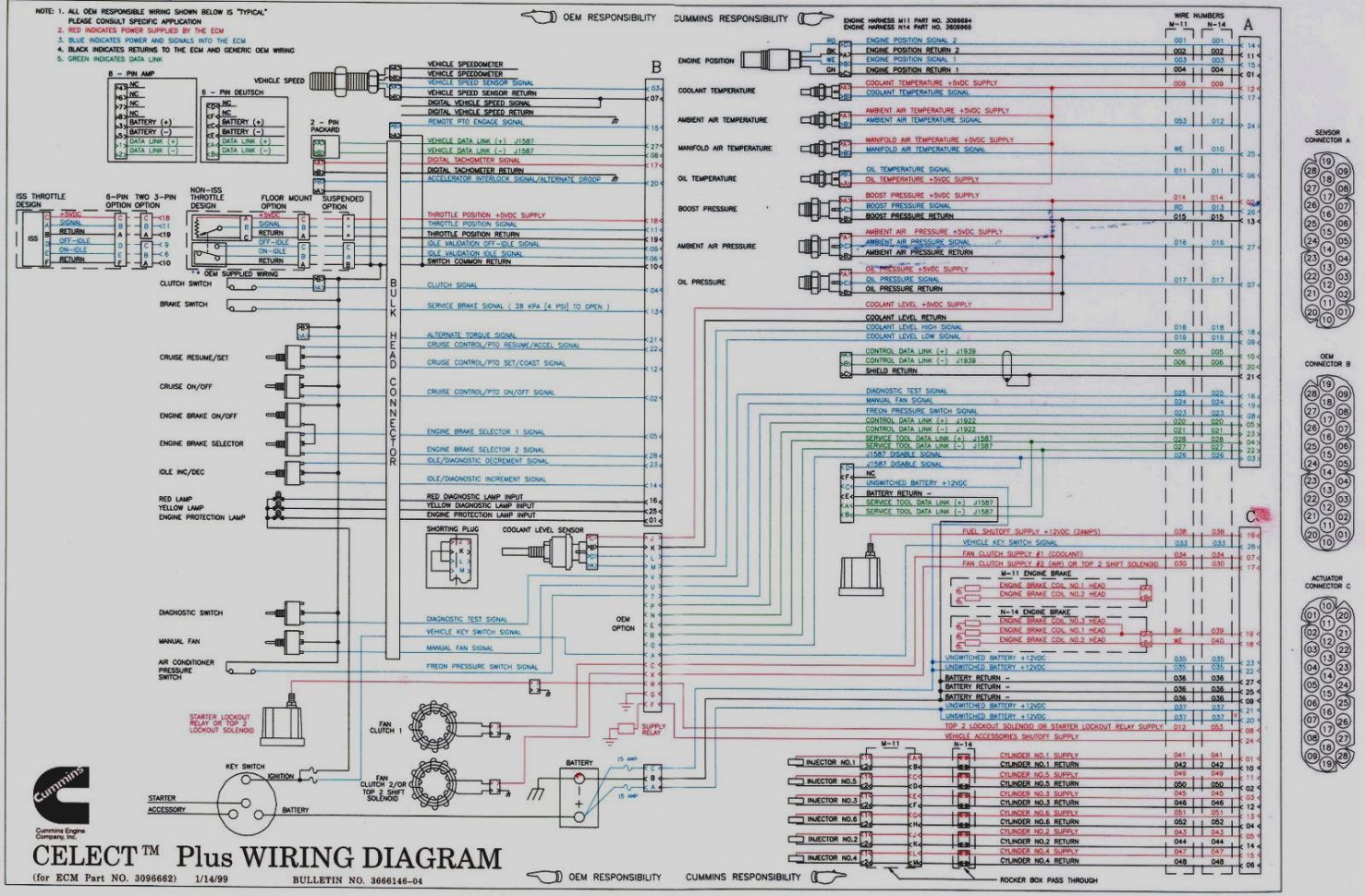 cummins n14 celect plus wiring diagram