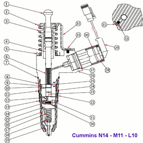 cummins n14 fuel pump diagram