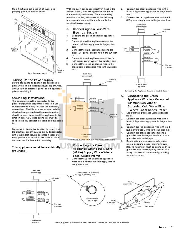 dacor po227 wiring diagram