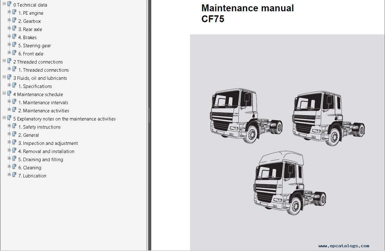 daf cf65 wiring diagram