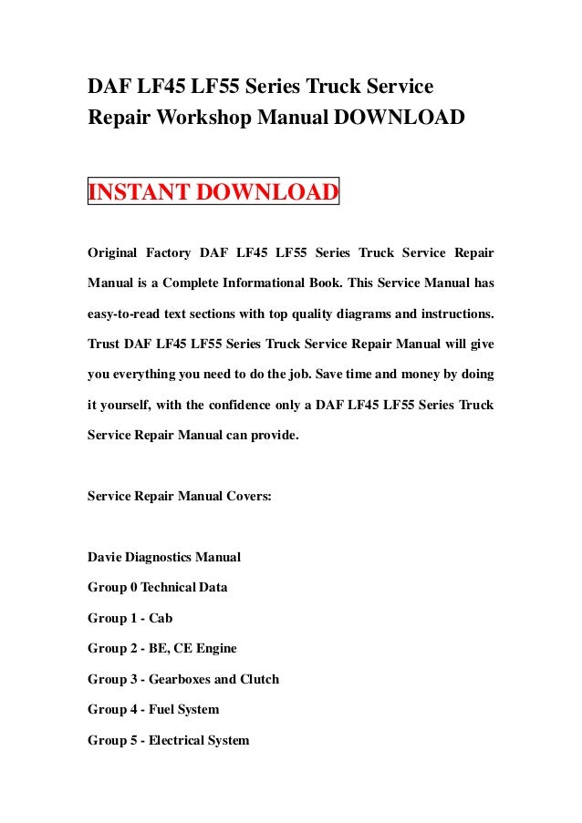 daf lf45 lf55 electrical wiring diagram