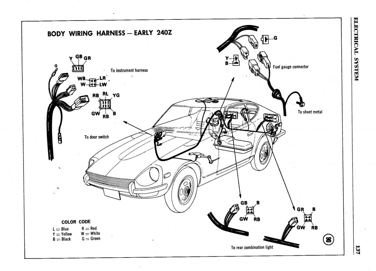 datsun 240z wiring diagram