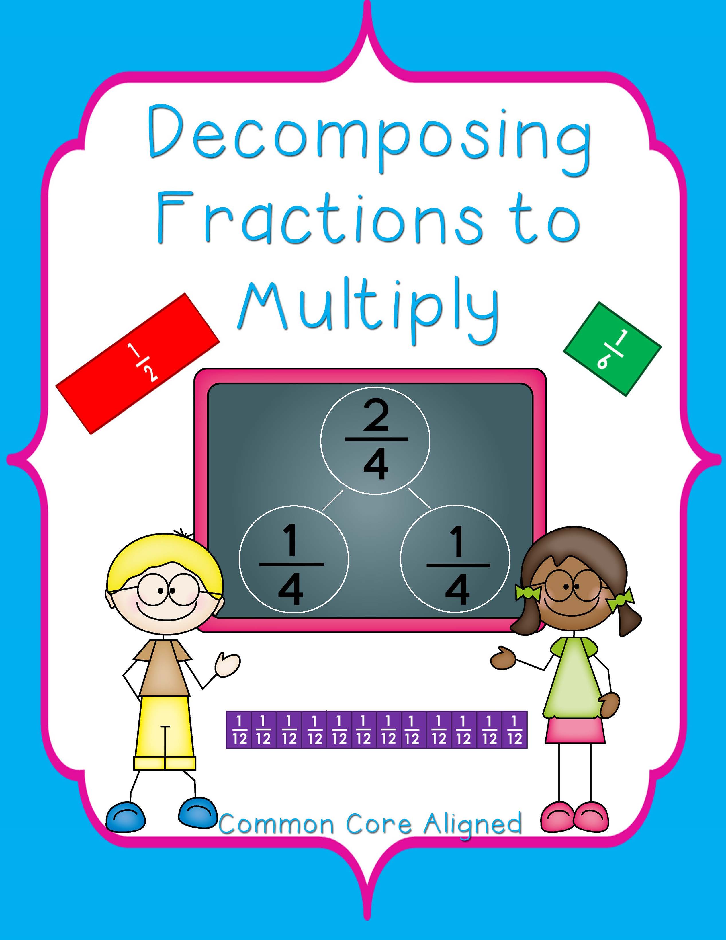 decompose fractions using tape diagrams