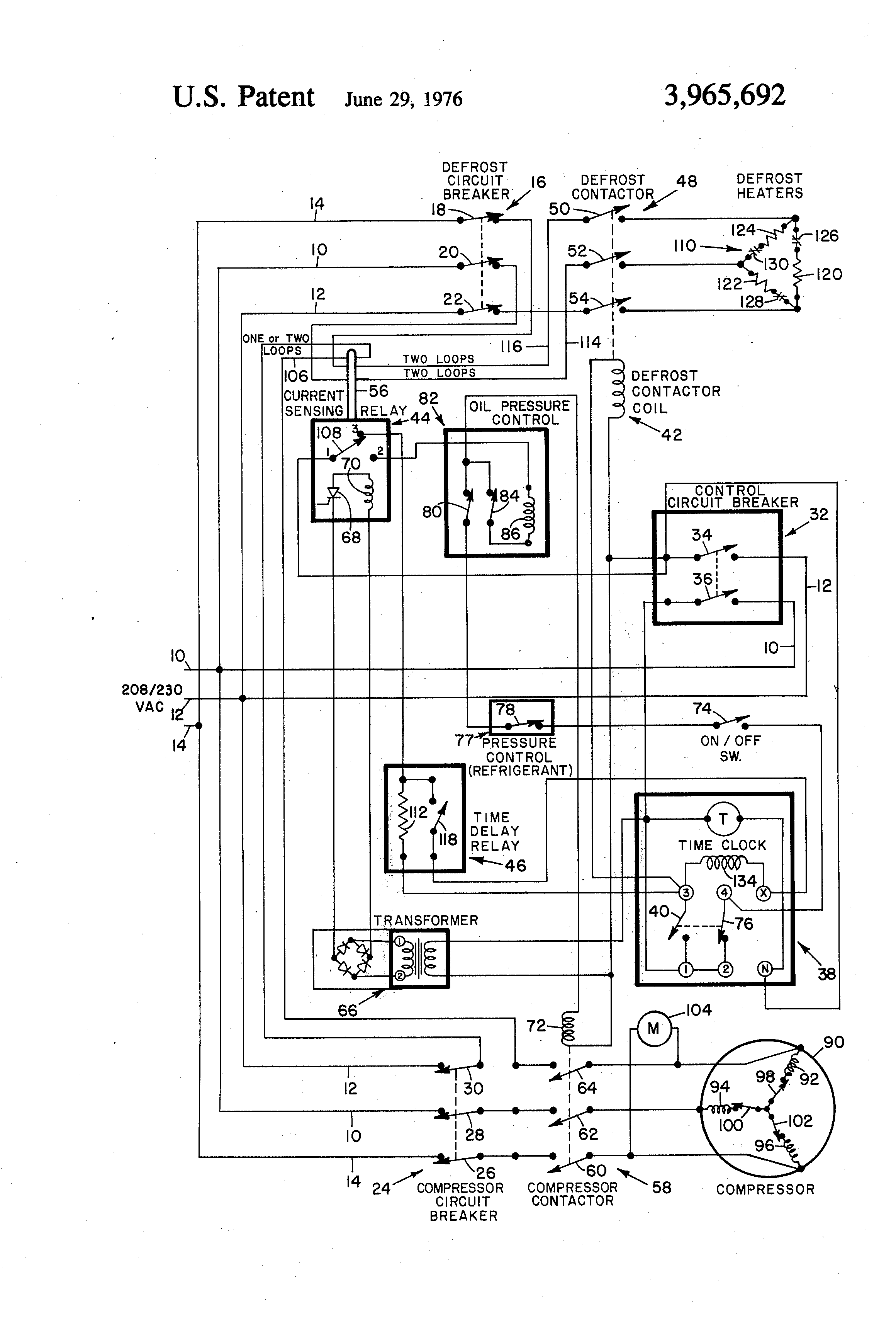 defrost termination switch wiring diagram