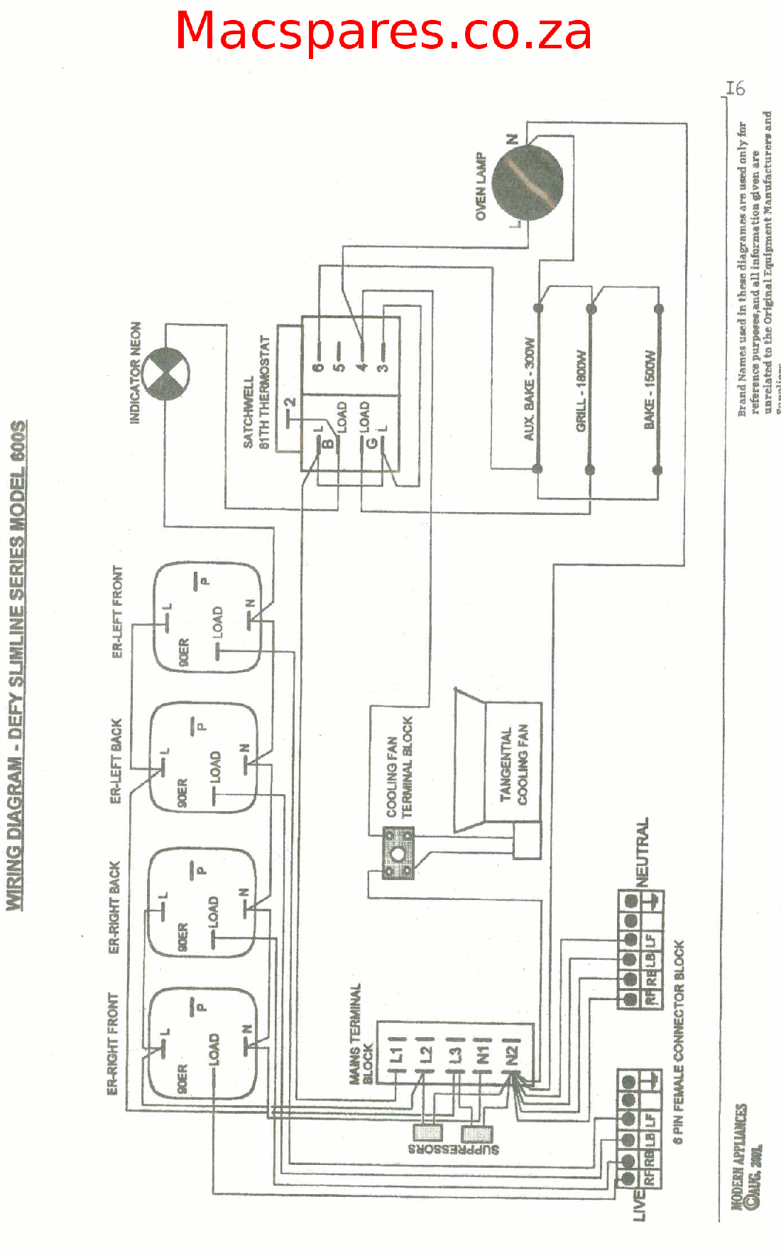 defy gemini thermofan wiring diagram