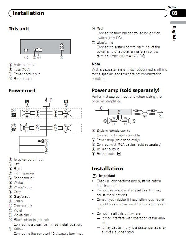 deh 1300mp wiring diagram