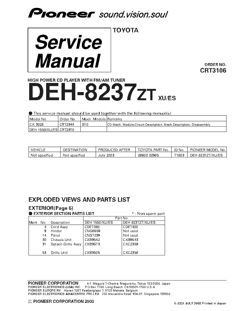 deh x6700bt wiring diagram