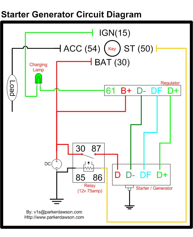 delco remy starter generator regulator wiring diagram