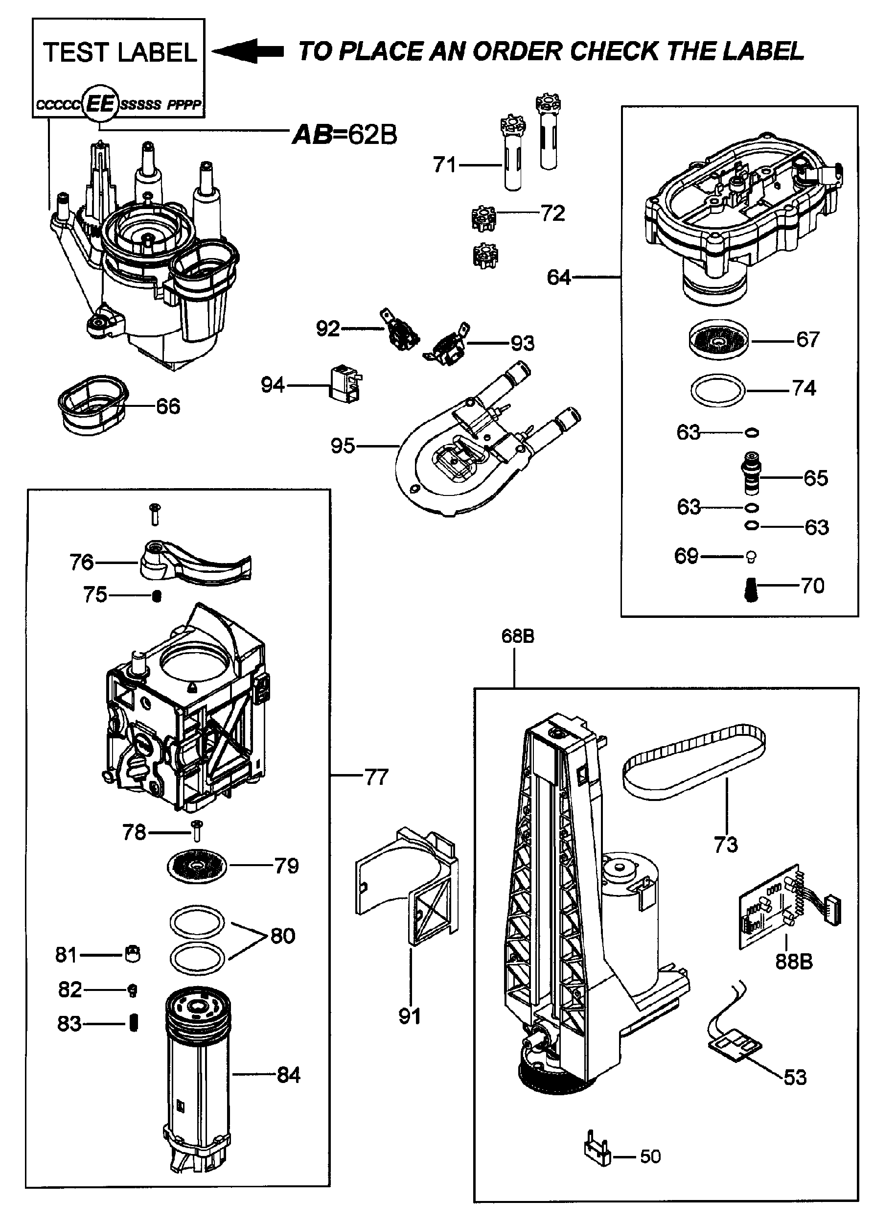 delonghi magnifica parts diagram