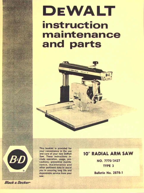 dewalt 1712 radial arm saw wiring diagram