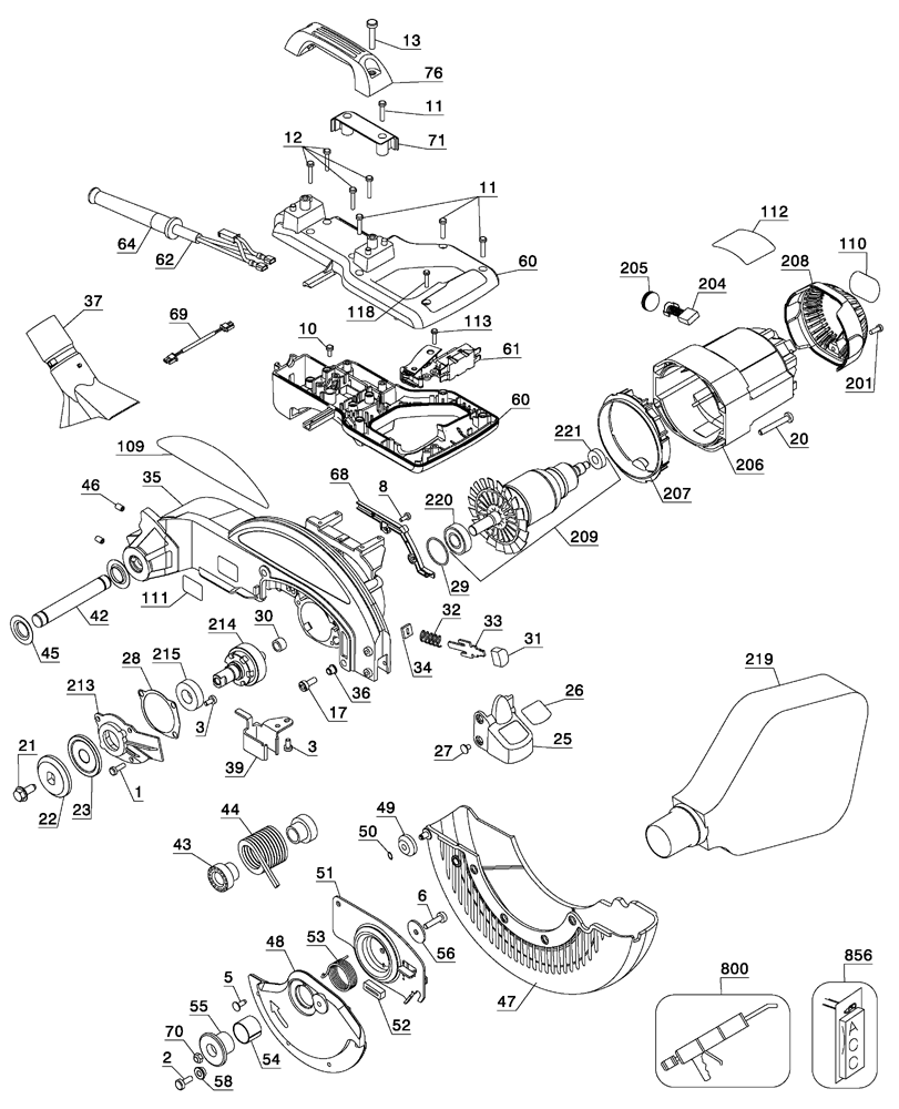 dewalt d51822 parts diagram