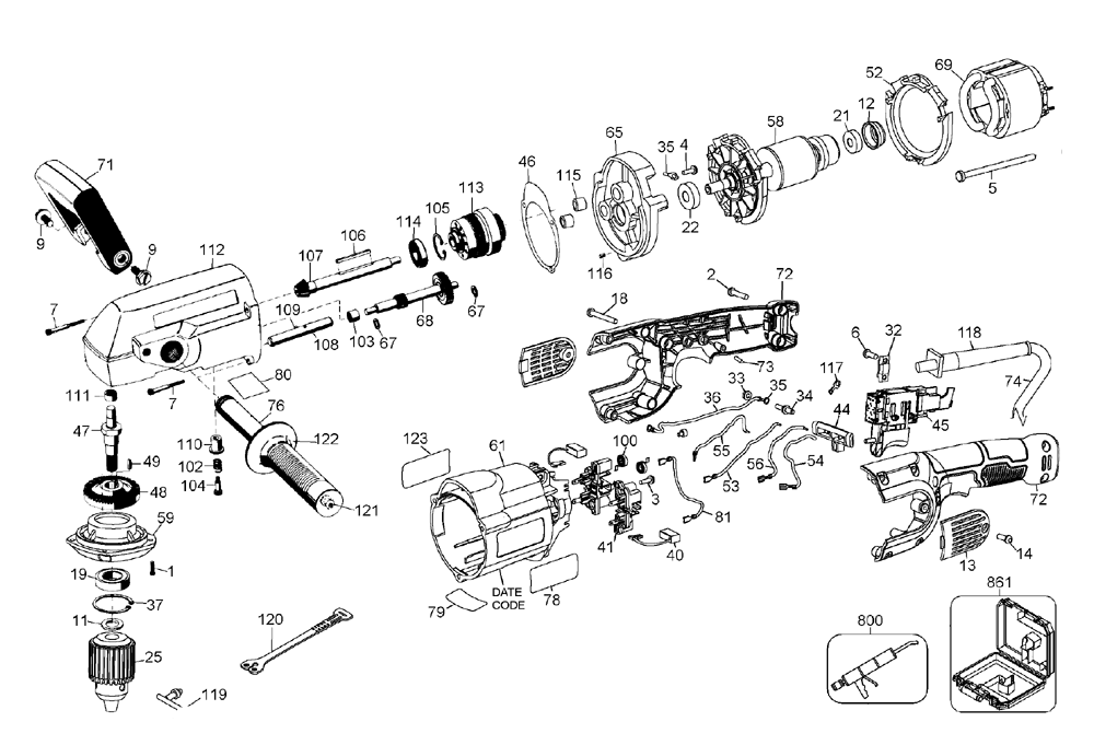 dewalt d55146 power cord wiring diagram