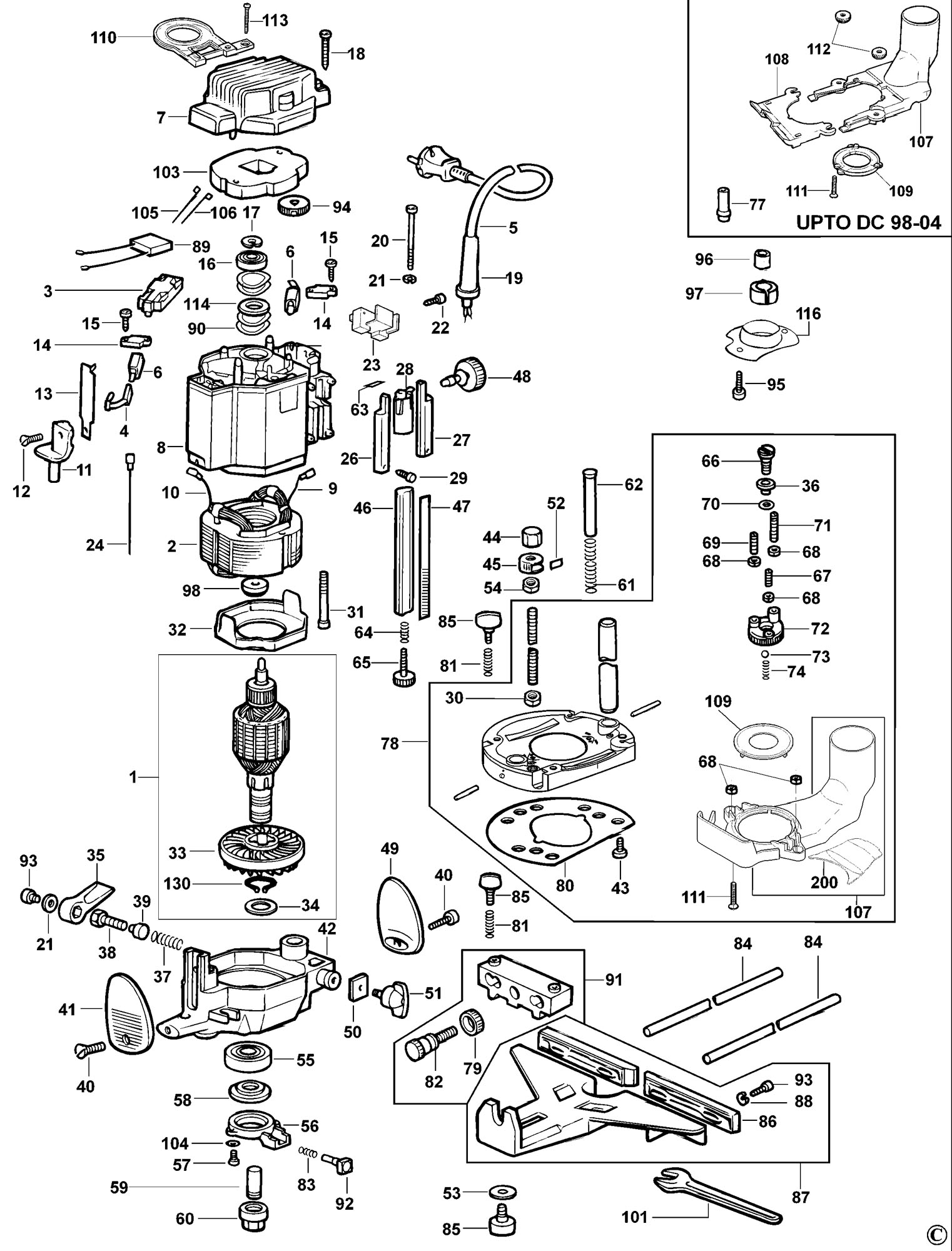 Dewalt D55146 Power Cord Wiring Diagram