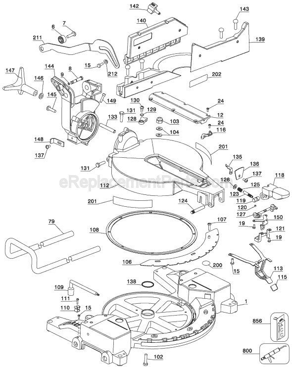 dewalt dw708 parts diagram