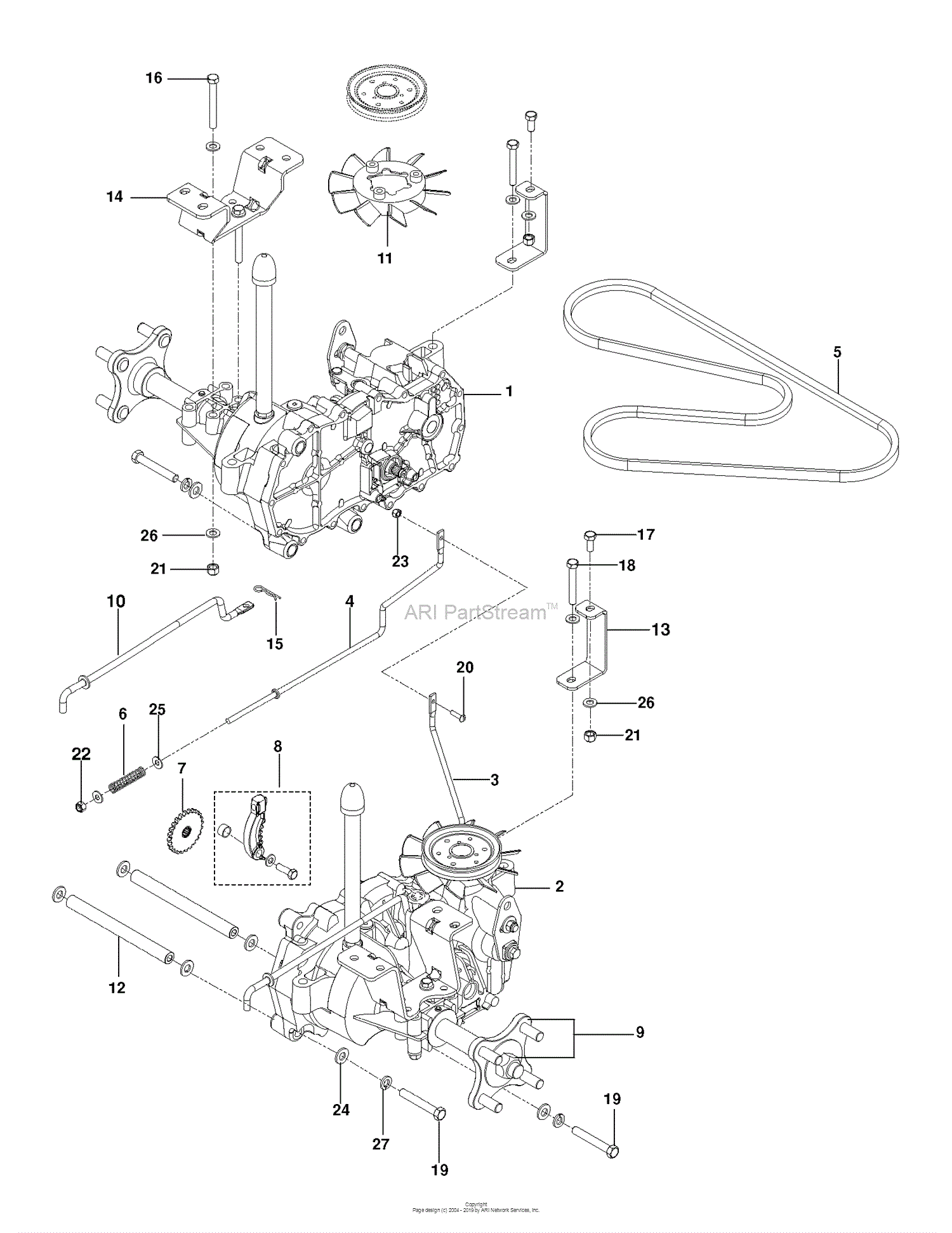 diagram of drive belt for husqvarna rz4623