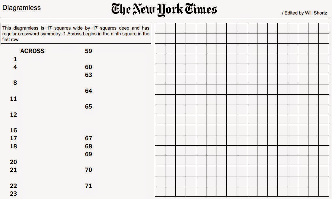 diagramless crossword puzzles