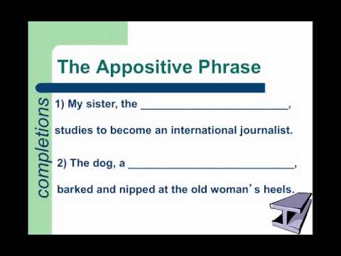 diagramming appositive phrases