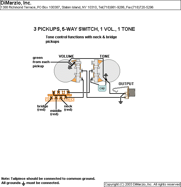 dimarzio t zone wiring diagram