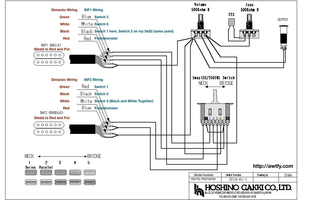 Dimarzio Tone Zone Wiring Diagram