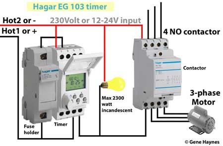 din rail timer wiring diagram