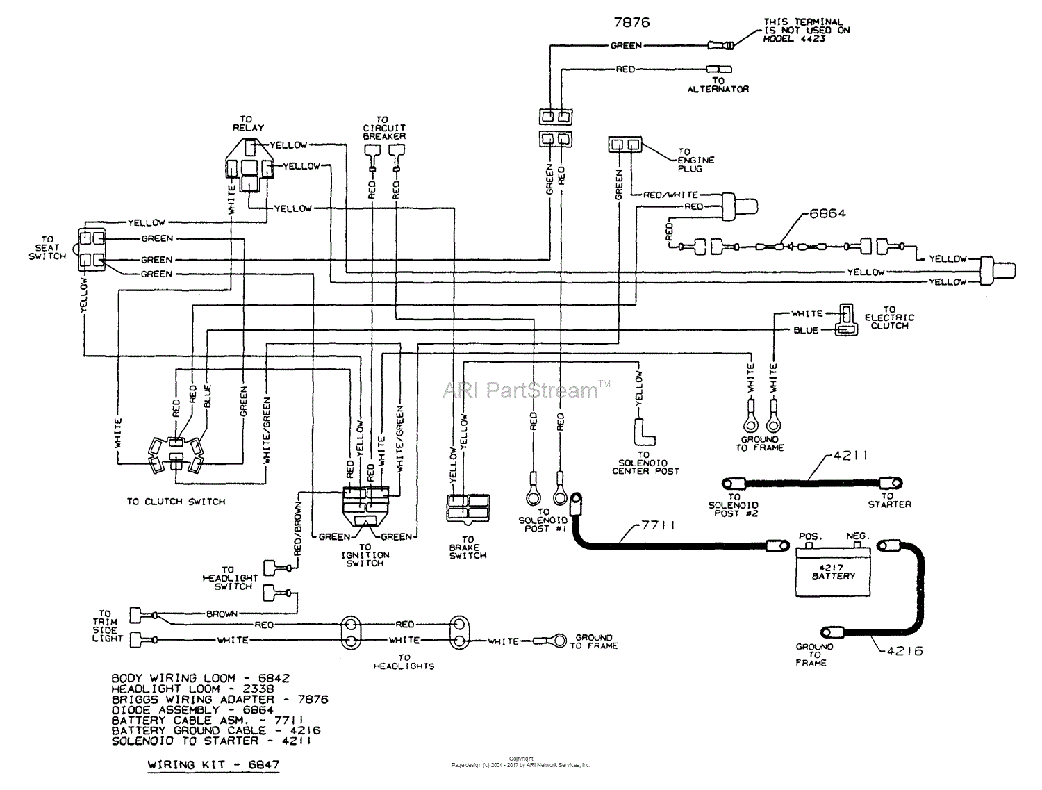 dixon 4423 wiring diagram