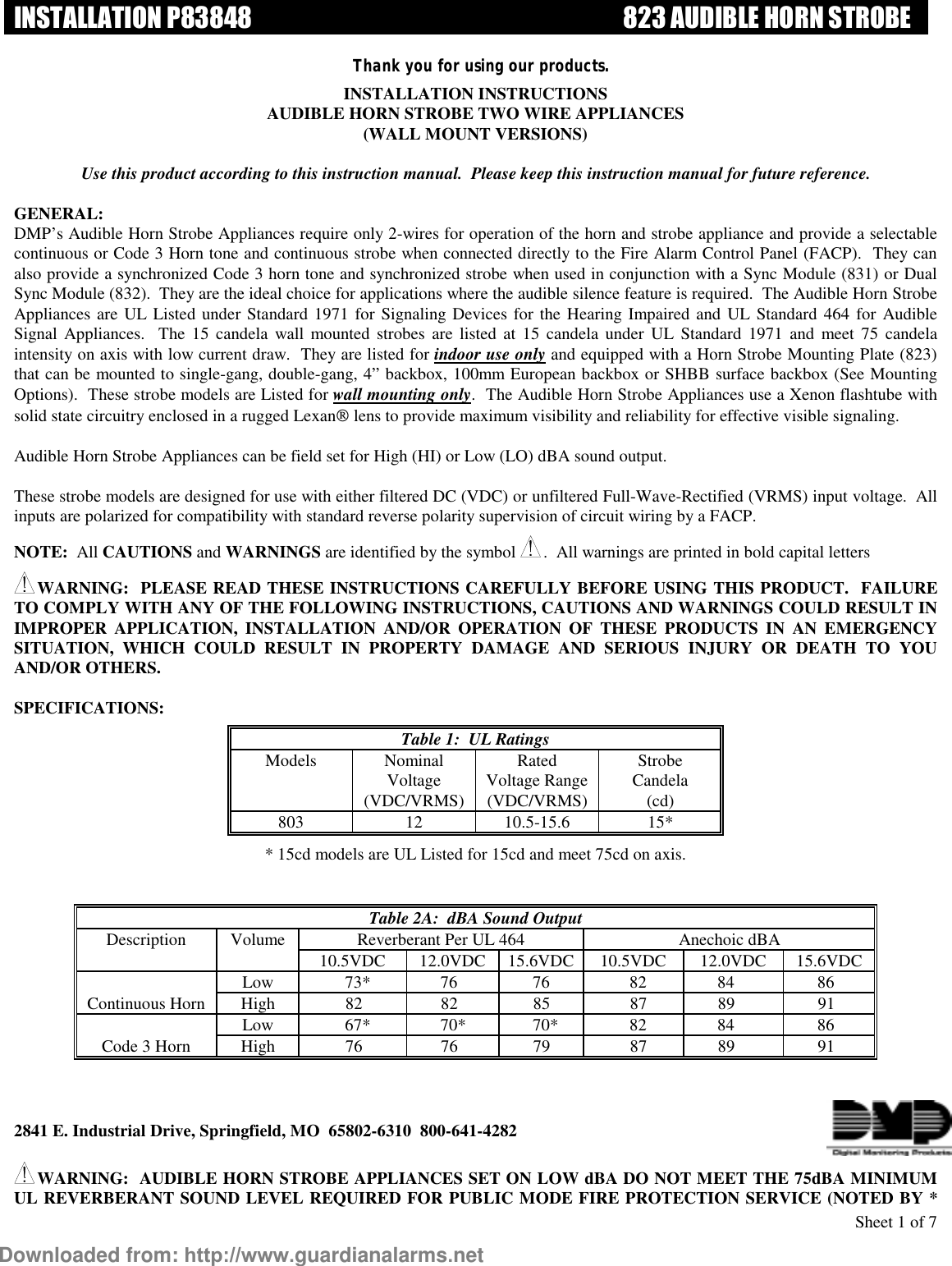 dmp xr500 wiring diagram