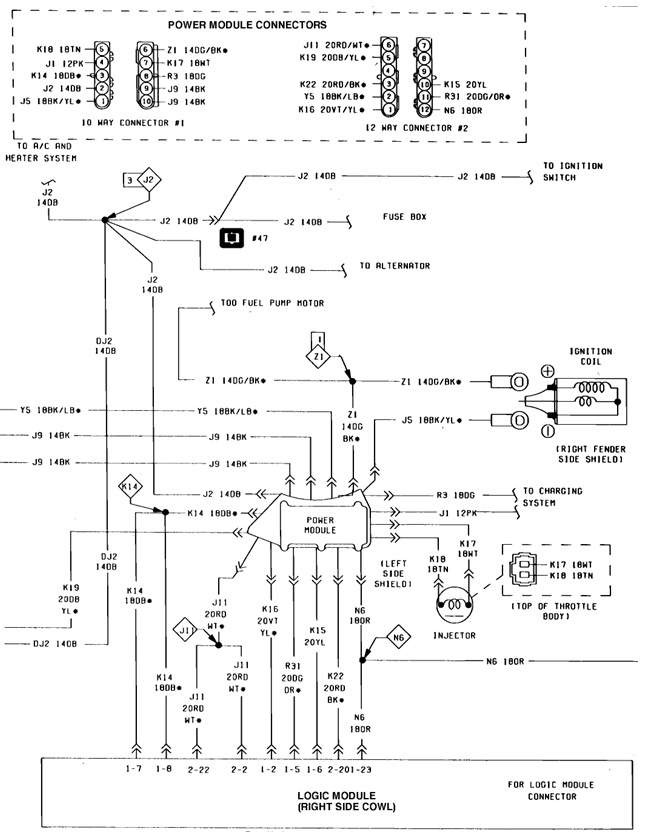 dodge dakota rt alternator wiring diagram