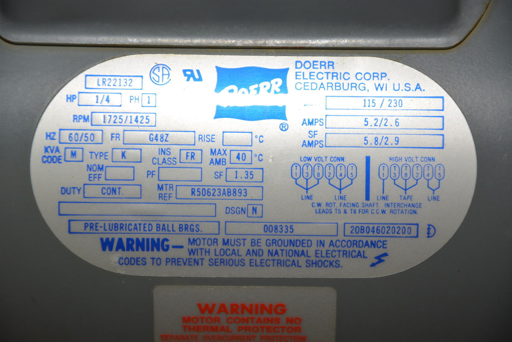 Doerr Motor Lr22132 5hp Capacitor Wiring Diagram 5hp single phase motor wiring diagram for electric 