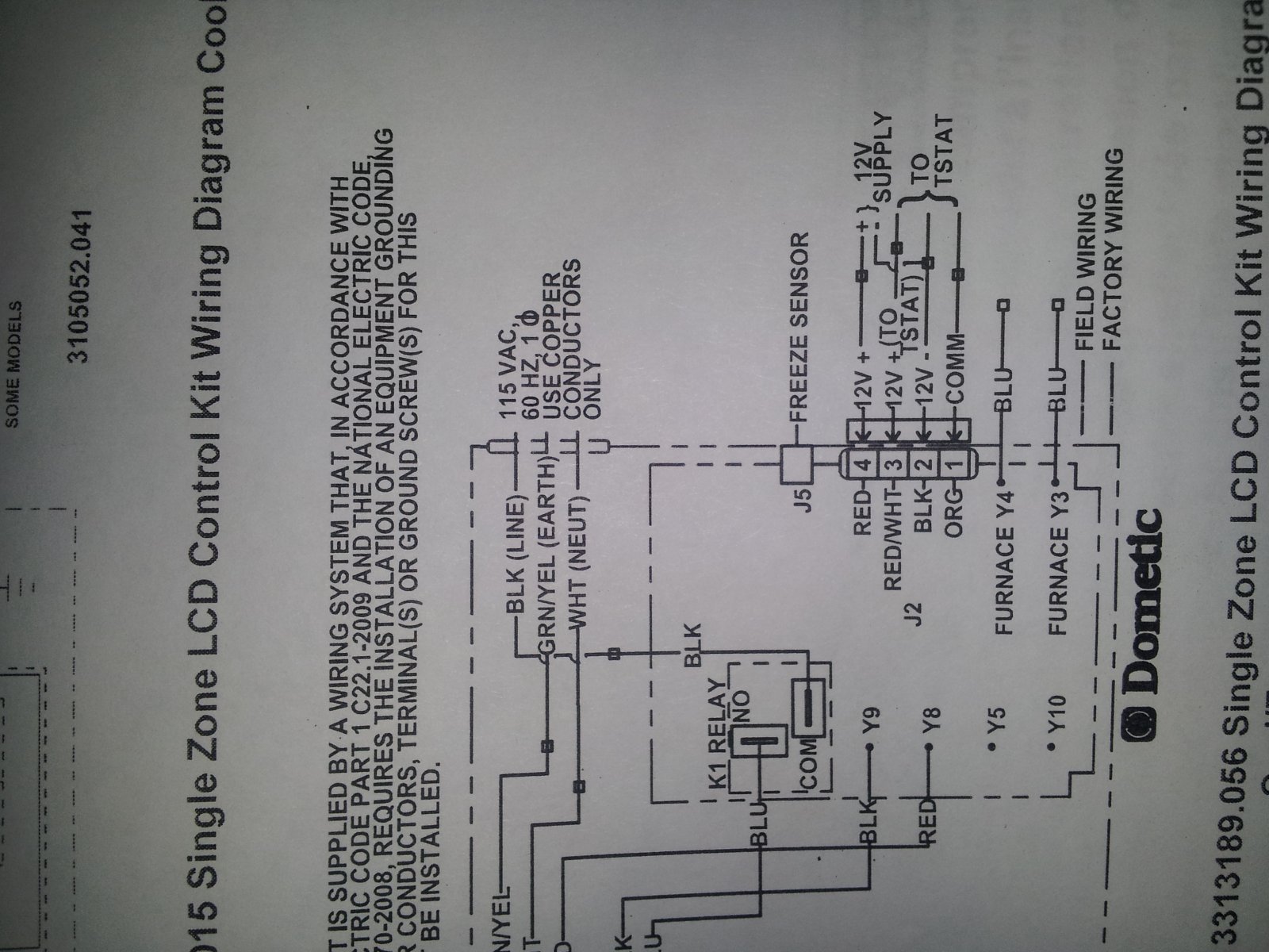 dometic model 50-142802-d thermostat wiring diagram