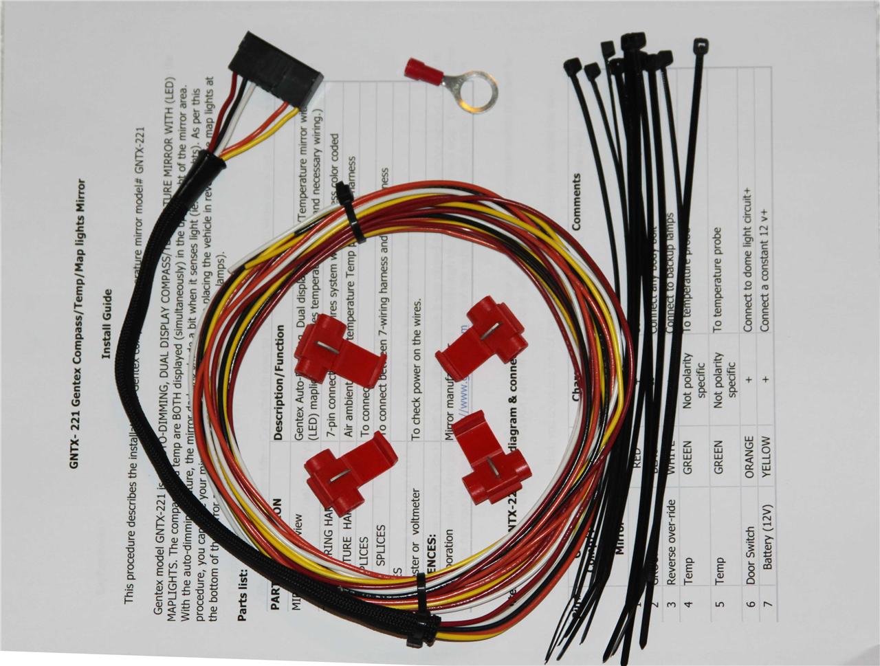 donnelly rear view mirror wiring diagram