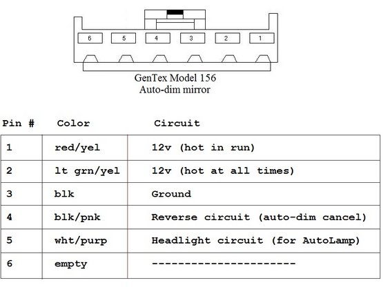 donnelly rear view mirror wiring diagram