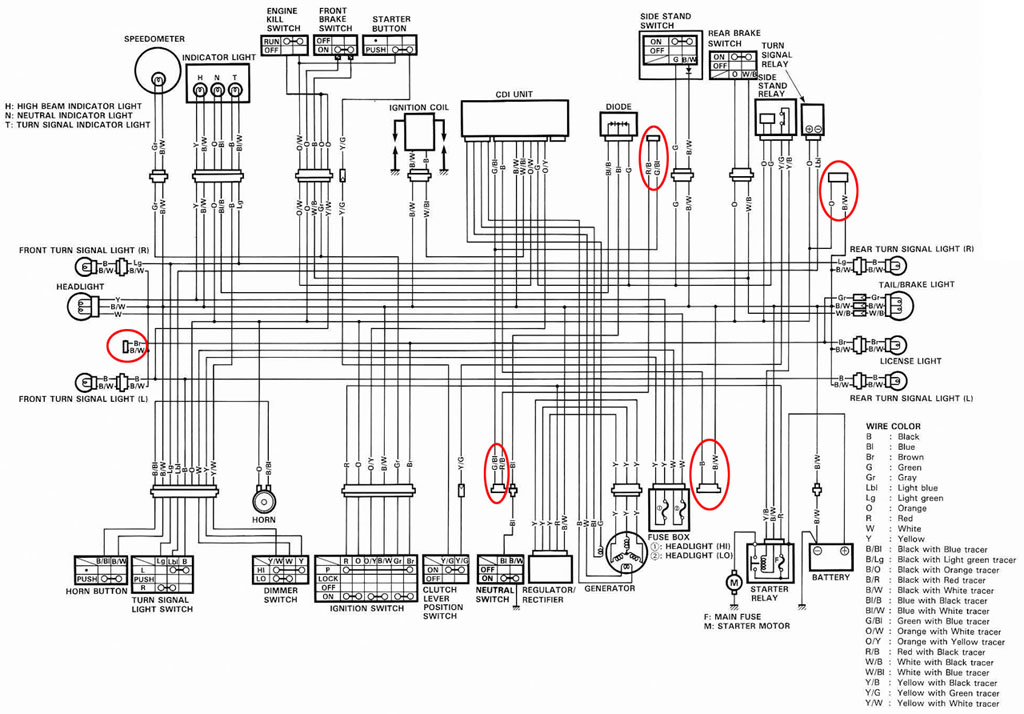 dr350 wiring diagram