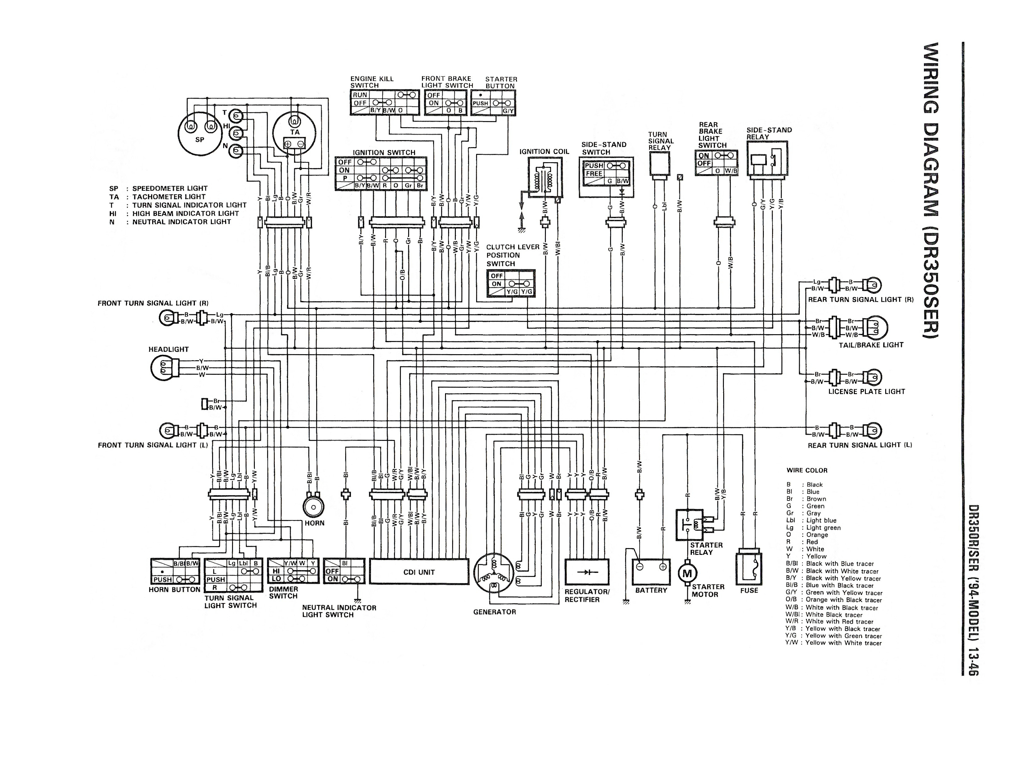 dr350 wiring diagram