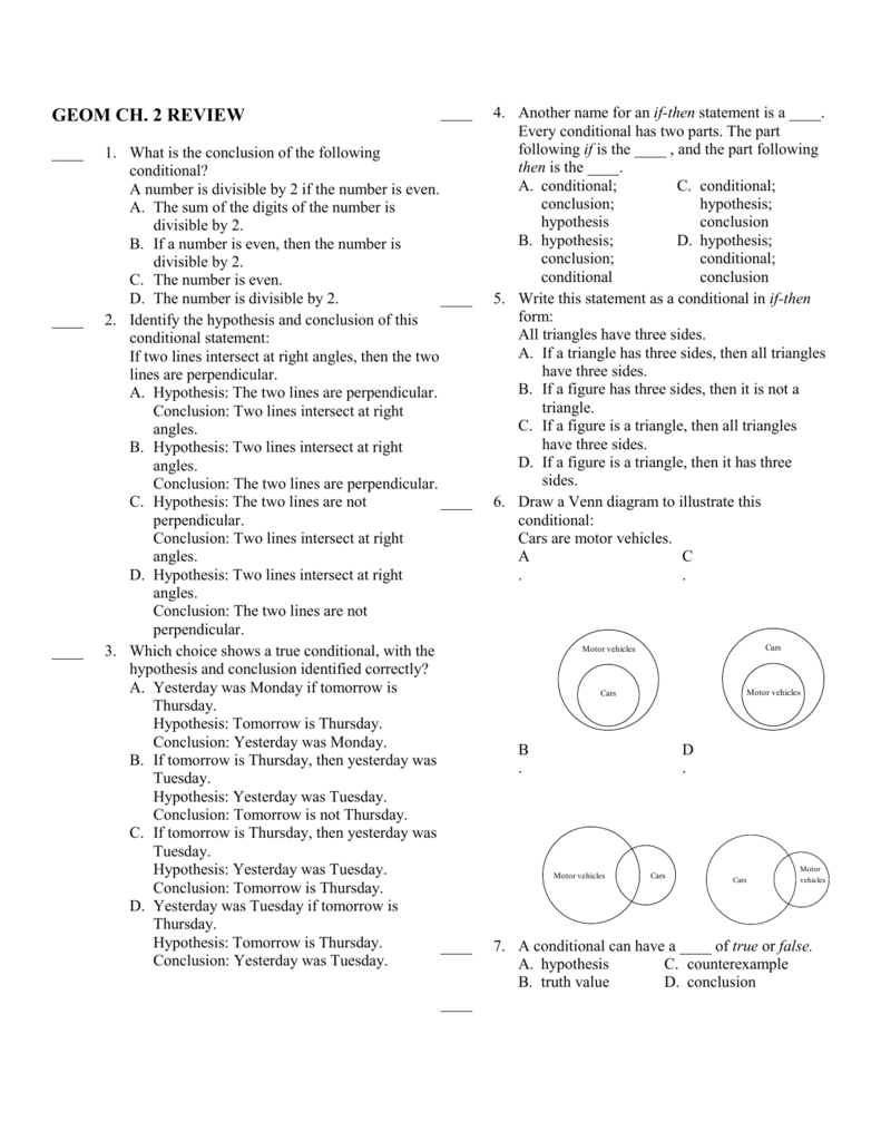 draw a venn diagram to illustrate this conditional cars are motor vehicles