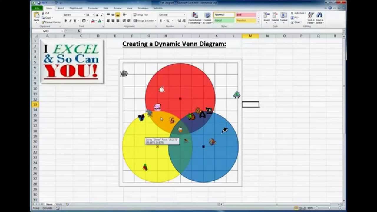 drawing venn diagrams in excel