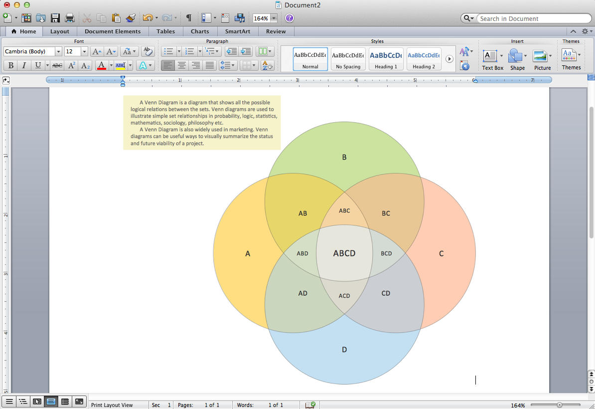 drawing venn diagrams in excel