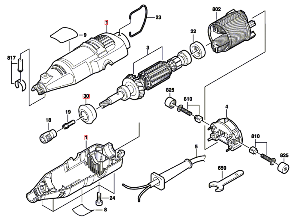 dremel 3000 parts diagram