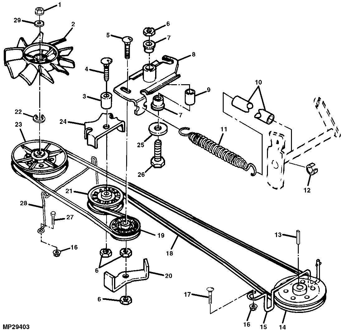 drive belt diagram for poulan riding mower