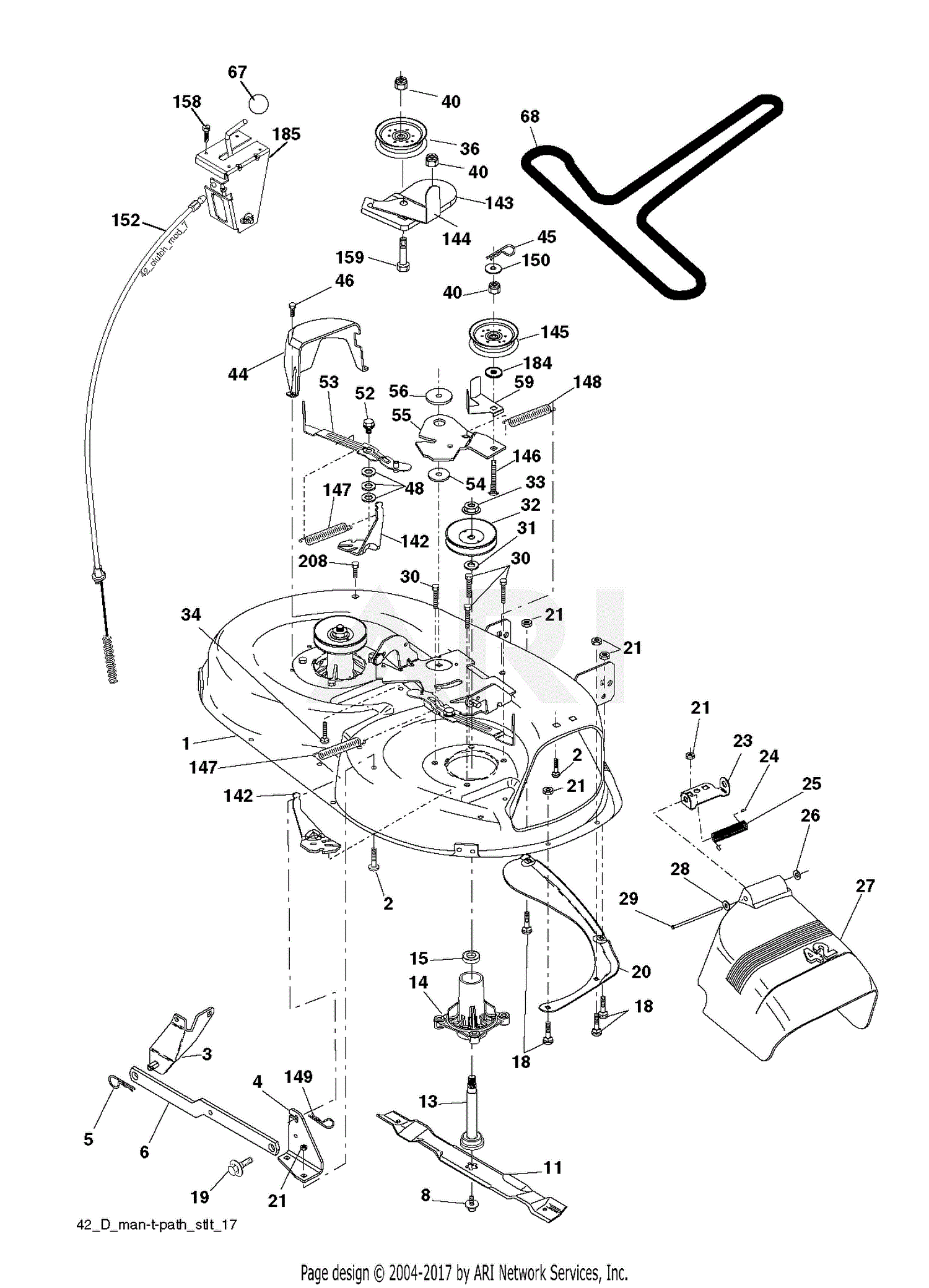 drive belt diagram for poulan riding mower