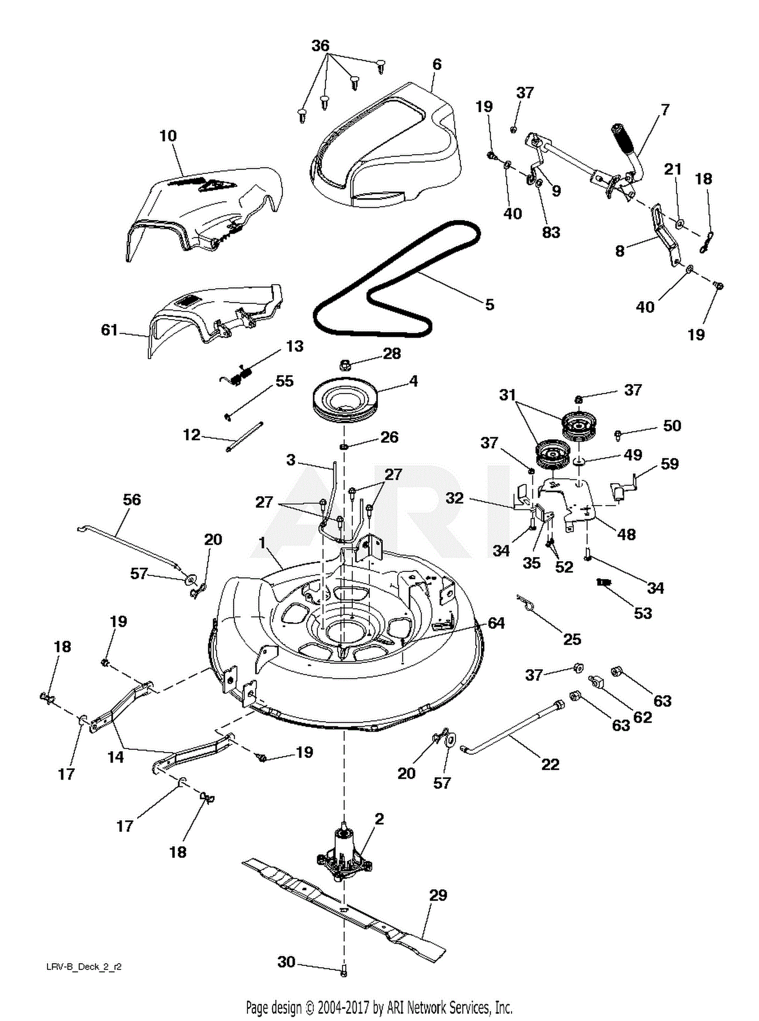 drive belt diagram for poulan riding mower