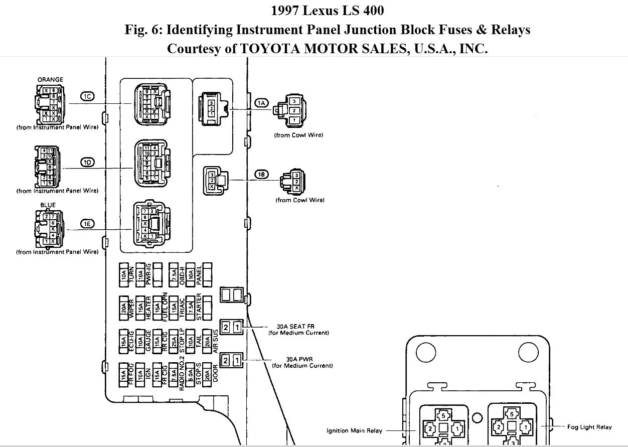 drivers window wiring diagram on a 1996 lexus ls400
