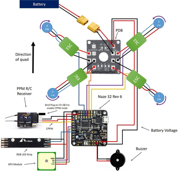 drone esc wiring diagram