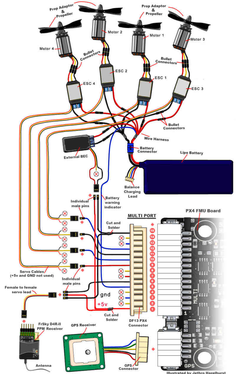 drone esc wiring diagram