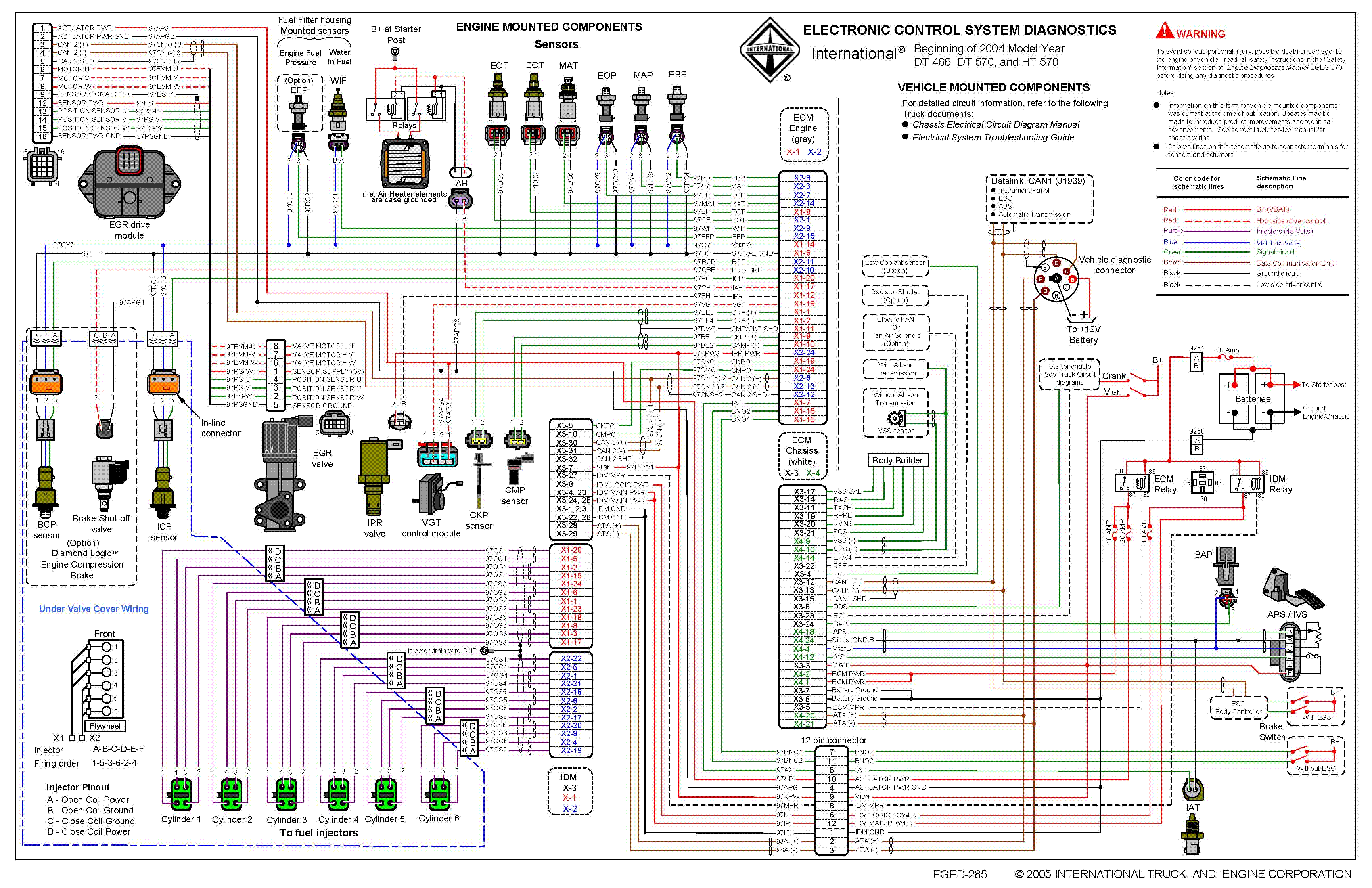 dt466 idm wiring