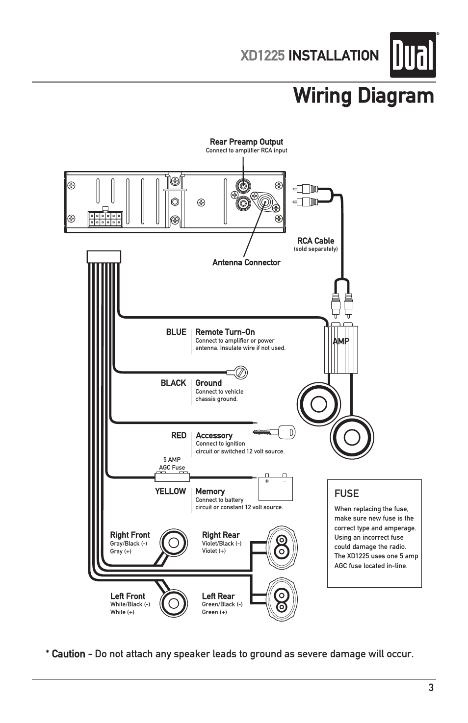 dual model xd1228 wiring diagram