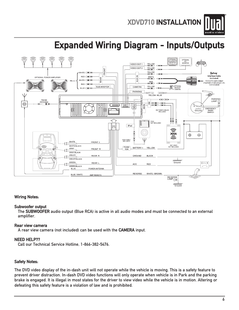 dual xdvd700 wire harness diagram