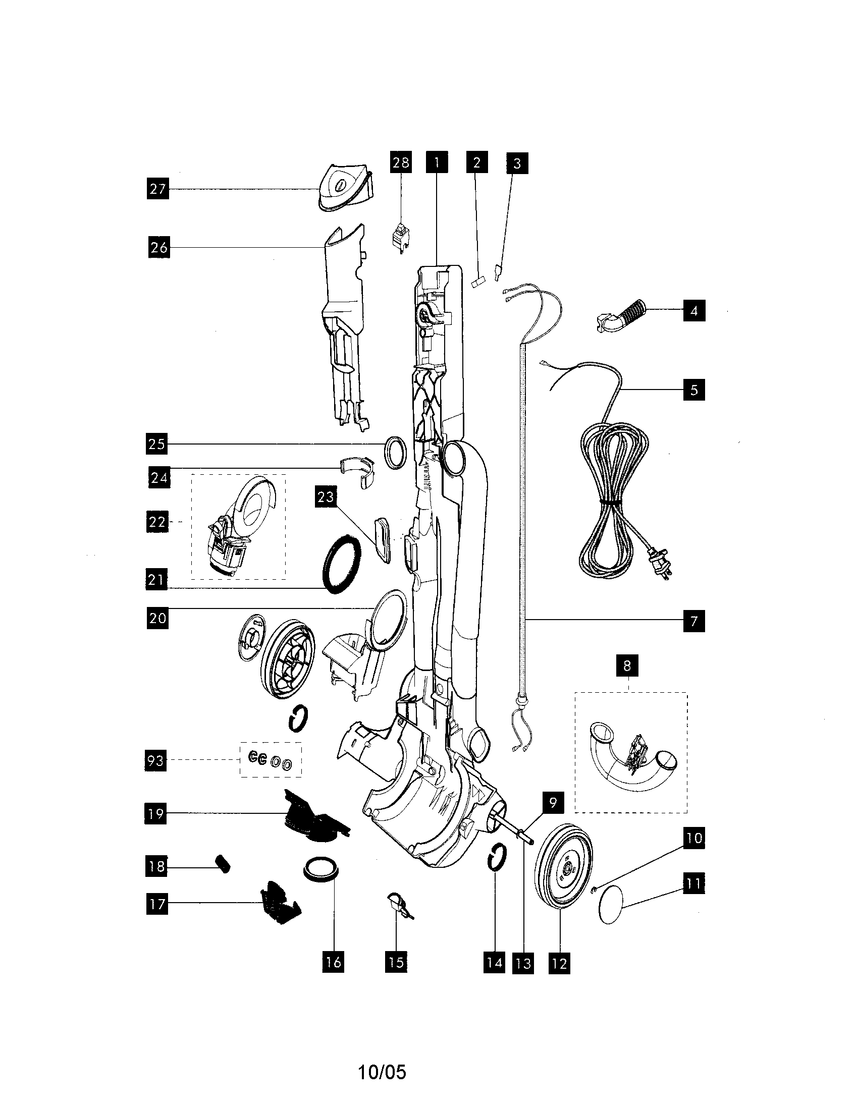 dyson dc14 animal parts diagram